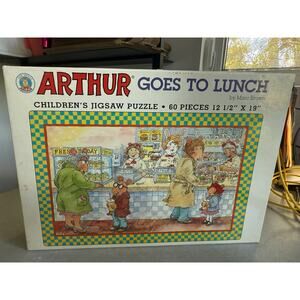 Arthur Goes To Lunch Jigsaw Puzzle Vintage new old stock - PBS Great Condition!